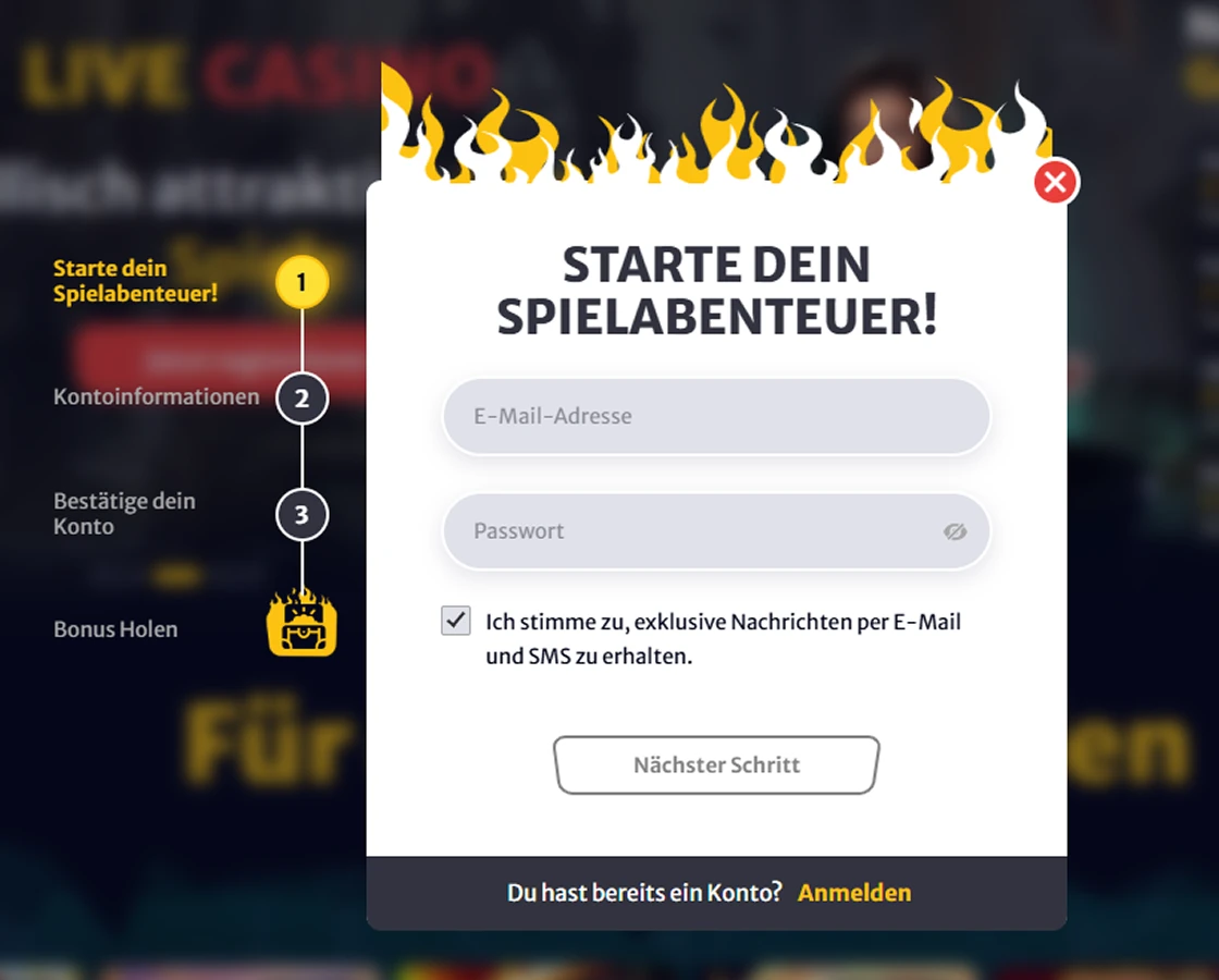 Registrierungsformular